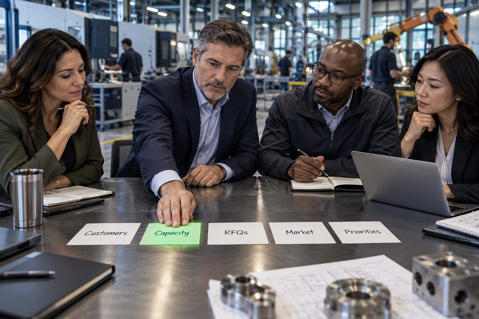A manufacturing leadership team choosing which growth question to investigate first